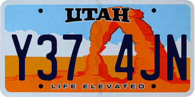 UT license plate Y374JN