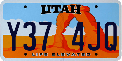 UT license plate Y374JQ