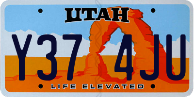UT license plate Y374JU