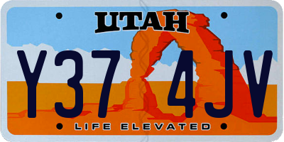 UT license plate Y374JV