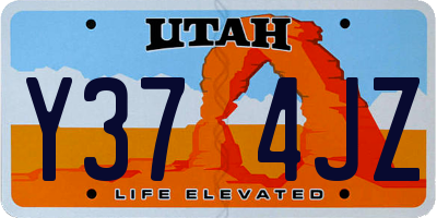 UT license plate Y374JZ