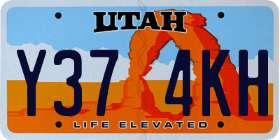 UT license plate Y374KH