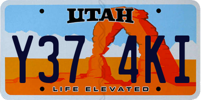 UT license plate Y374KI