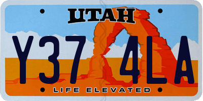 UT license plate Y374LA