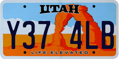 UT license plate Y374LB