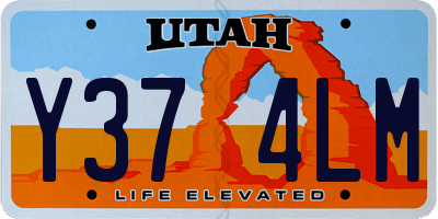 UT license plate Y374LM