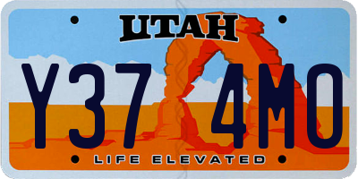 UT license plate Y374MO