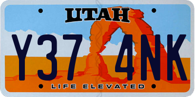 UT license plate Y374NK
