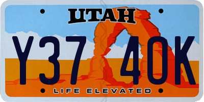 UT license plate Y374OK
