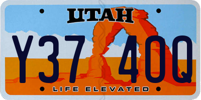UT license plate Y374OQ