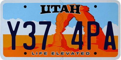 UT license plate Y374PA