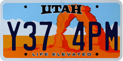 UT license plate Y374PM