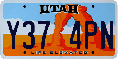 UT license plate Y374PN