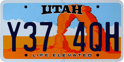 UT license plate Y374QH