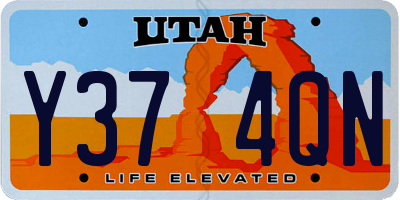 UT license plate Y374QN