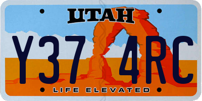 UT license plate Y374RC