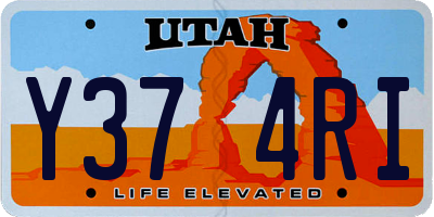 UT license plate Y374RI