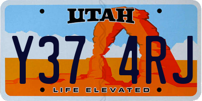 UT license plate Y374RJ