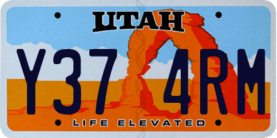 UT license plate Y374RM