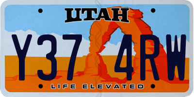 UT license plate Y374RW