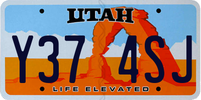 UT license plate Y374SJ