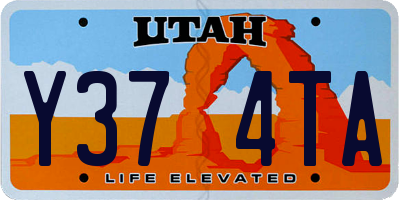 UT license plate Y374TA