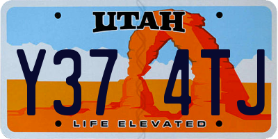 UT license plate Y374TJ