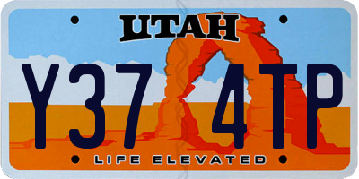 UT license plate Y374TP