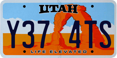 UT license plate Y374TS