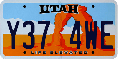 UT license plate Y374WE