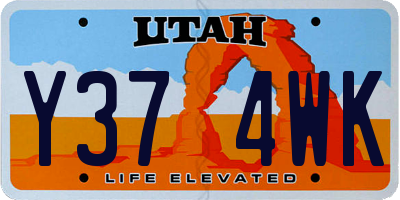 UT license plate Y374WK