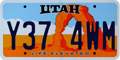 UT license plate Y374WM