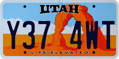 UT license plate Y374WT