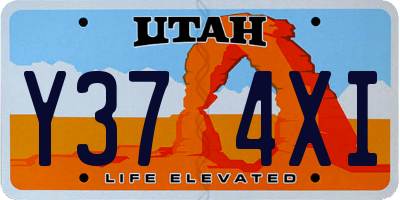 UT license plate Y374XI