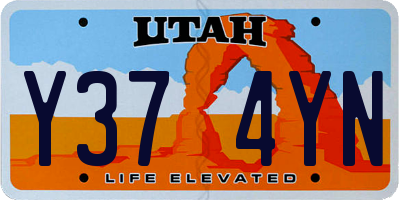 UT license plate Y374YN