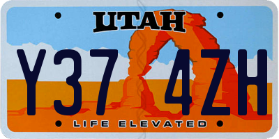 UT license plate Y374ZH