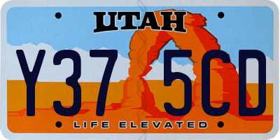 UT license plate Y375CD