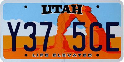 UT license plate Y375CE