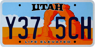 UT license plate Y375CH