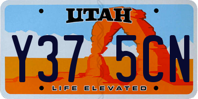 UT license plate Y375CN