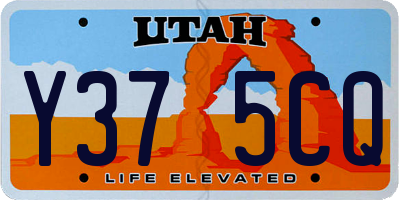 UT license plate Y375CQ