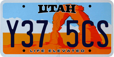 UT license plate Y375CS