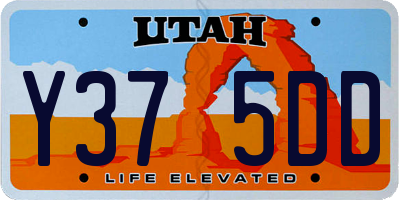 UT license plate Y375DD