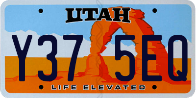UT license plate Y375EQ