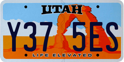 UT license plate Y375ES