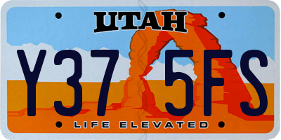 UT license plate Y375FS
