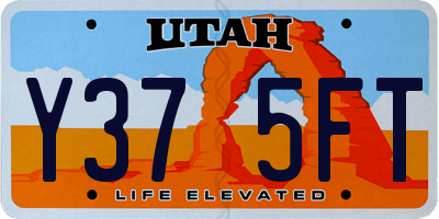 UT license plate Y375FT