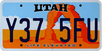 UT license plate Y375FU