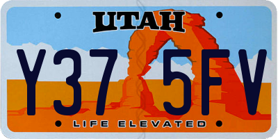 UT license plate Y375FV
