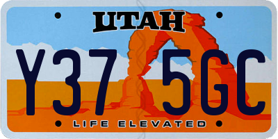 UT license plate Y375GC